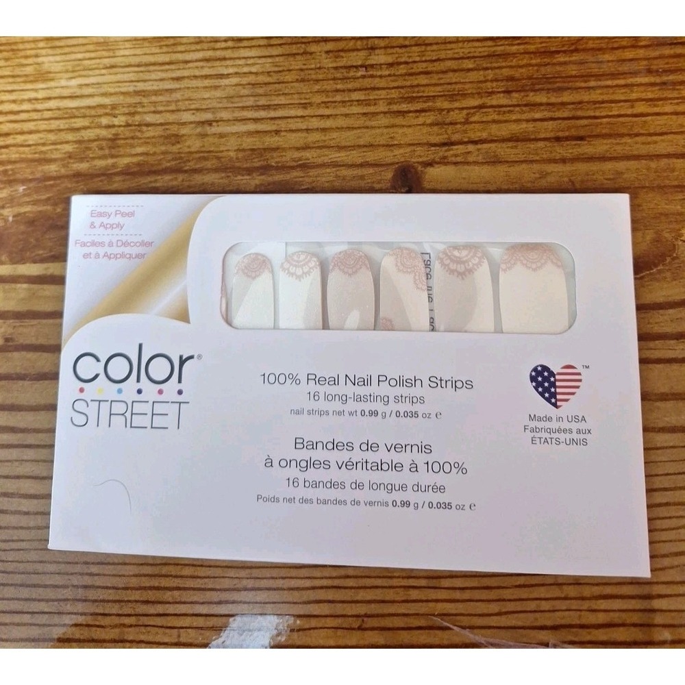 Color Street 100% Nail Polish Strips Lace The Facts Made in USA 16 Count New
